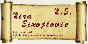 Mira Simojlović vizit kartica